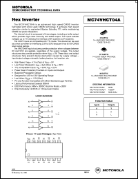datasheet for MC74VHCT04AD by ON Semiconductor