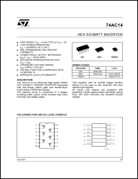 datasheet for 74AC14MTR by SGS-Thomson Microelectronics