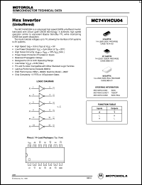 datasheet for MC74VHCU04MEL by ON Semiconductor