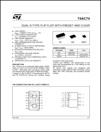 datasheet for 74AC74B by SGS-Thomson Microelectronics