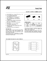 datasheet for 74ACT08B by SGS-Thomson Microelectronics