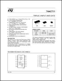 datasheet for 74ACT11B by SGS-Thomson Microelectronics