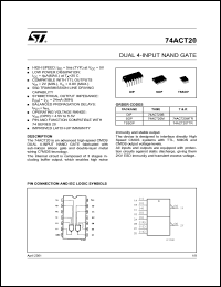datasheet for 74ACT20B by SGS-Thomson Microelectronics
