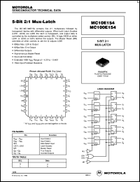 datasheet for MC100E154FN by ON Semiconductor