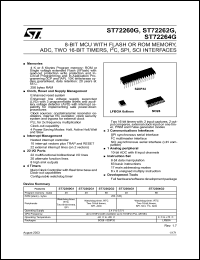 datasheet for ST72260G1 by SGS-Thomson Microelectronics