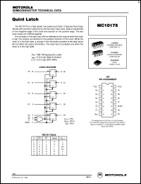 datasheet for MC10175FN by ON Semiconductor