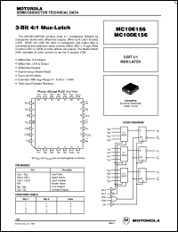 datasheet for MC10E156FN by ON Semiconductor