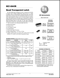 datasheet for MC14042BCP by ON Semiconductor