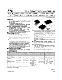 datasheet for ST92F250 by SGS-Thomson Microelectronics