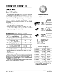 datasheet for MC14043BDR2 by ON Semiconductor