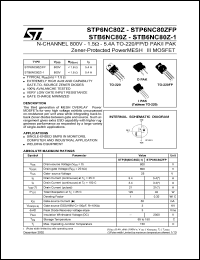 datasheet for STB6NC80Z by SGS-Thomson Microelectronics