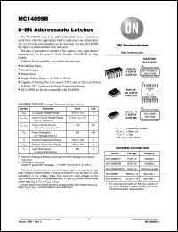datasheet for MC14099BCP by ON Semiconductor