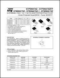 datasheet for STB9NK70Z by SGS-Thomson Microelectronics