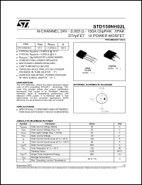 datasheet for STD150NH02L by SGS-Thomson Microelectronics