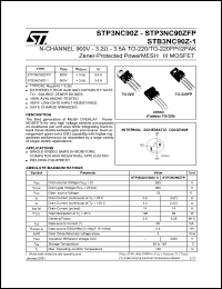 datasheet for STP3NC90ZFP by SGS-Thomson Microelectronics