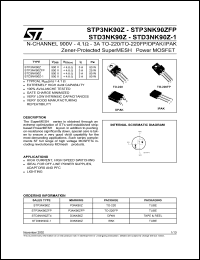 datasheet for STP3NK90Z by SGS-Thomson Microelectronics