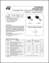 datasheet for STP60NF06 by SGS-Thomson Microelectronics