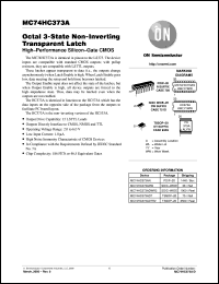 datasheet for MC74HC373ADT by ON Semiconductor