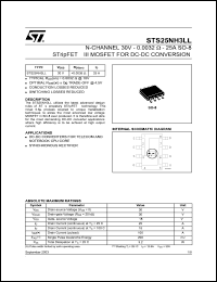 datasheet for STS25NH3LL by SGS-Thomson Microelectronics