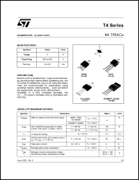 datasheet for T410-600H by SGS-Thomson Microelectronics