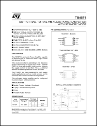 datasheet for TS4871IST by SGS-Thomson Microelectronics