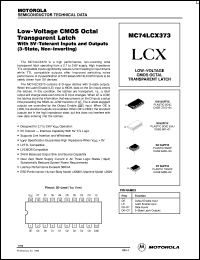 datasheet for MC74LCX373DTEL by ON Semiconductor
