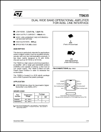 datasheet for TS635IDT by SGS-Thomson Microelectronics