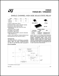 datasheet for VN920-B5 by SGS-Thomson Microelectronics