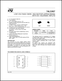 datasheet for 74LCX07M by SGS-Thomson Microelectronics