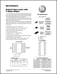 datasheet for MC74VHC573DT by ON Semiconductor