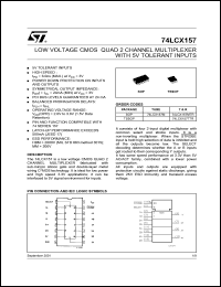 datasheet for 74LCX157M by SGS-Thomson Microelectronics