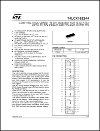 datasheet for 74LCX162244TTR by SGS-Thomson Microelectronics