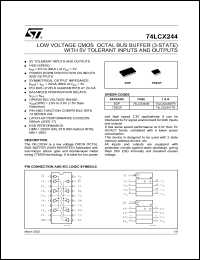 datasheet for 74LCX244M by SGS-Thomson Microelectronics