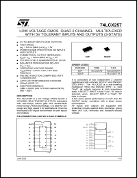 datasheet for 74LCX257M by SGS-Thomson Microelectronics