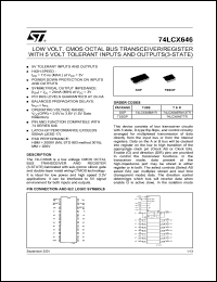 datasheet for 74LCX646M by SGS-Thomson Microelectronics