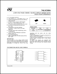datasheet for 74LVC00ATTR by SGS-Thomson Microelectronics