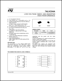 datasheet for 74LVC04AMTR by SGS-Thomson Microelectronics