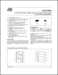 datasheet for 74LVC08AMTR by SGS-Thomson Microelectronics