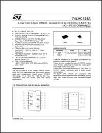 datasheet for 74LVC125AM by SGS-Thomson Microelectronics