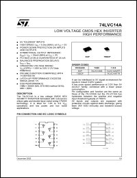 datasheet for 74LVC14AM by SGS-Thomson Microelectronics