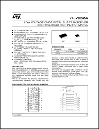 datasheet for 74LVC245AMTR by SGS-Thomson Microelectronics