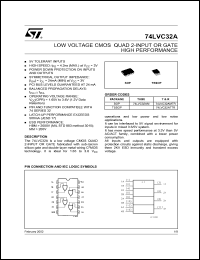 datasheet for 74LVC32AMTR by SGS-Thomson Microelectronics