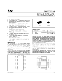 datasheet for 74LVC373AM by SGS-Thomson Microelectronics
