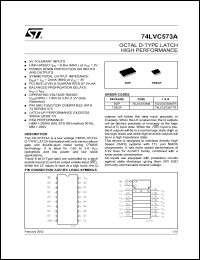 datasheet for 74LVC573AMTR by SGS-Thomson Microelectronics
