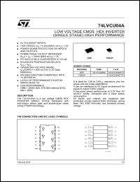 datasheet for 74LVCU04AM by SGS-Thomson Microelectronics