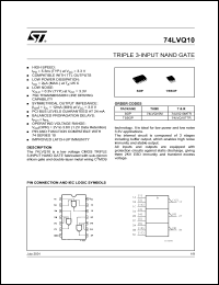 datasheet for 74LVQ10M by SGS-Thomson Microelectronics