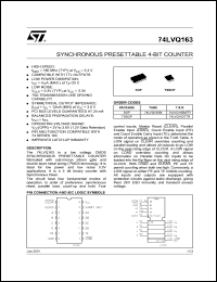 datasheet for 74LVQ163M by SGS-Thomson Microelectronics
