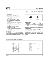 datasheet for 74LVQ20M by SGS-Thomson Microelectronics