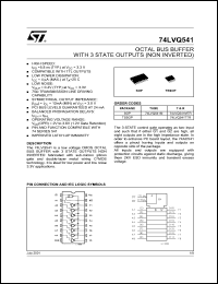 datasheet for 74LVQ541MTR by SGS-Thomson Microelectronics
