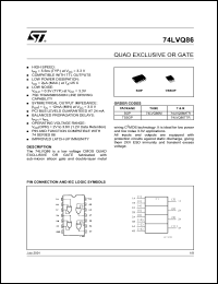 datasheet for 74LVQ86M by SGS-Thomson Microelectronics